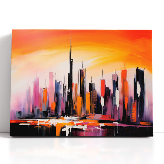 Captivating Sunset over Dubai - Canvas Print - Artoholica Ready to Hang Canvas Print
