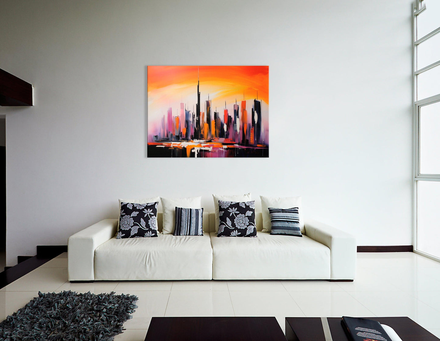 Captivating Sunset over Dubai - Canvas Print - Artoholica Ready to Hang Canvas Print