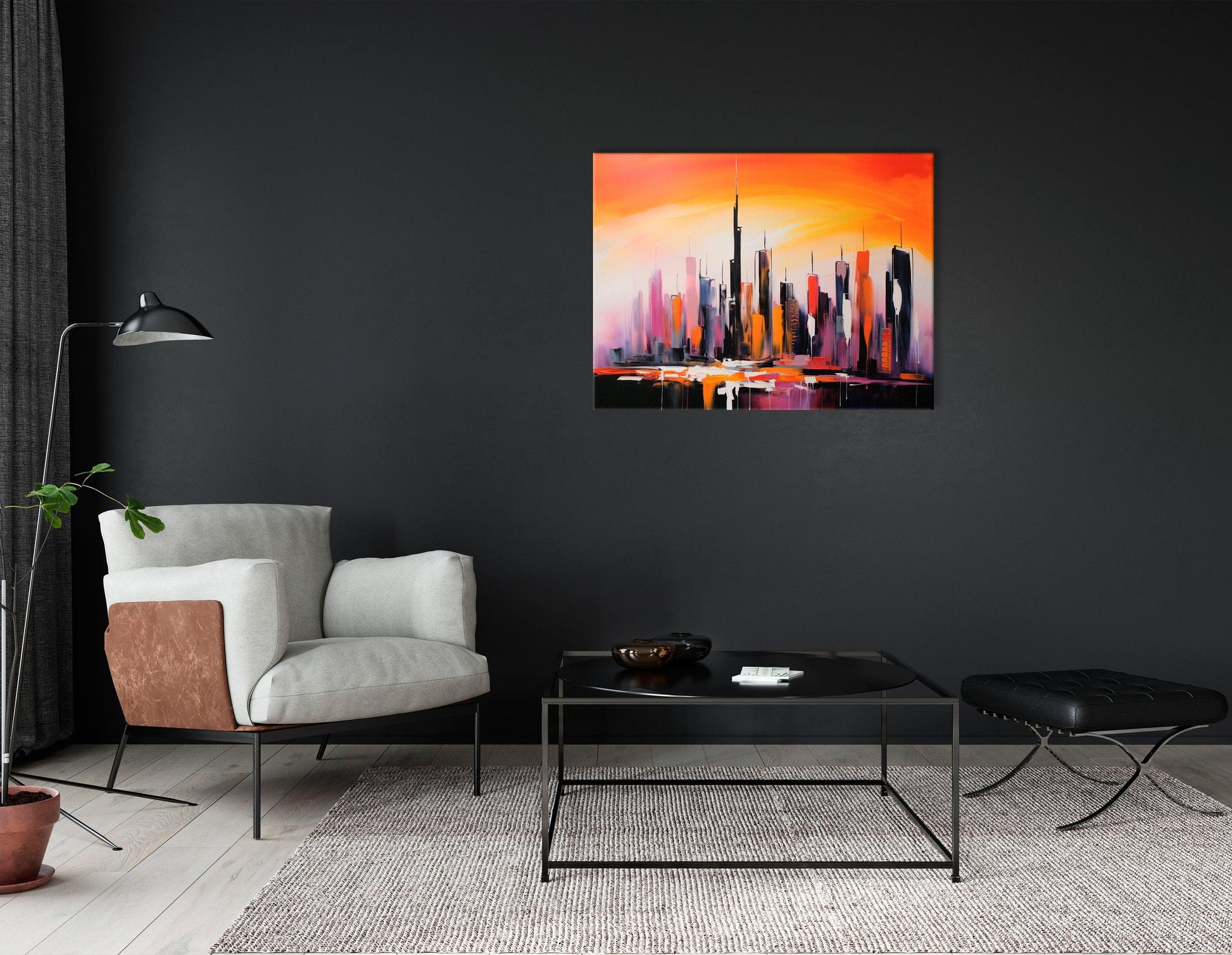 Captivating Sunset over Dubai - Canvas Print - Artoholica Ready to Hang Canvas Print