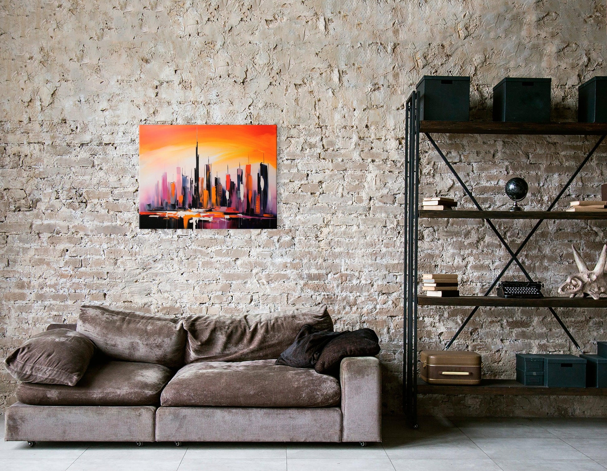 Captivating Sunset over Dubai - Canvas Print - Artoholica Ready to Hang Canvas Print