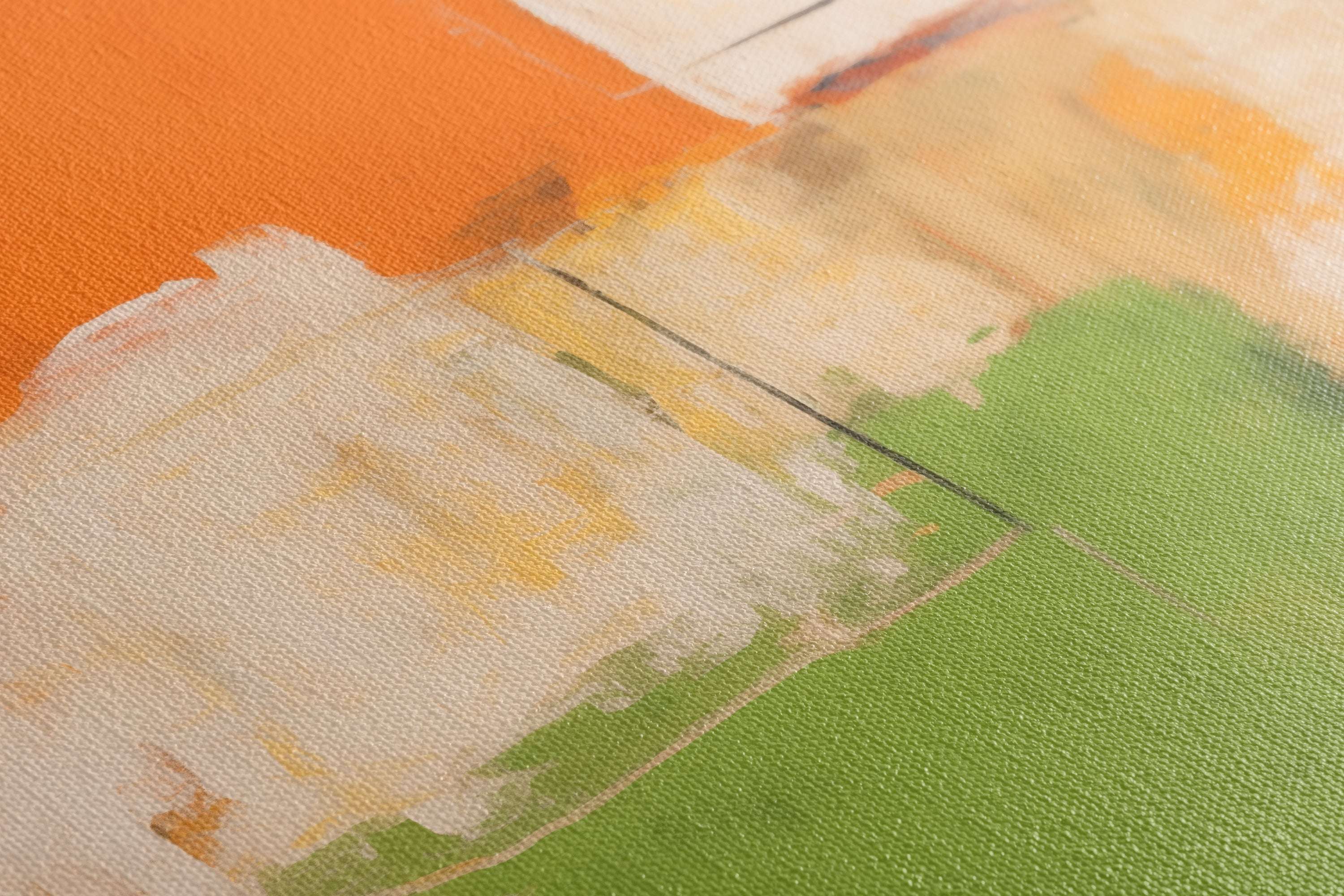 Carrot and Tangerine Hues Abstract - Canvas Print - Artoholica Ready to Hang Canvas Print