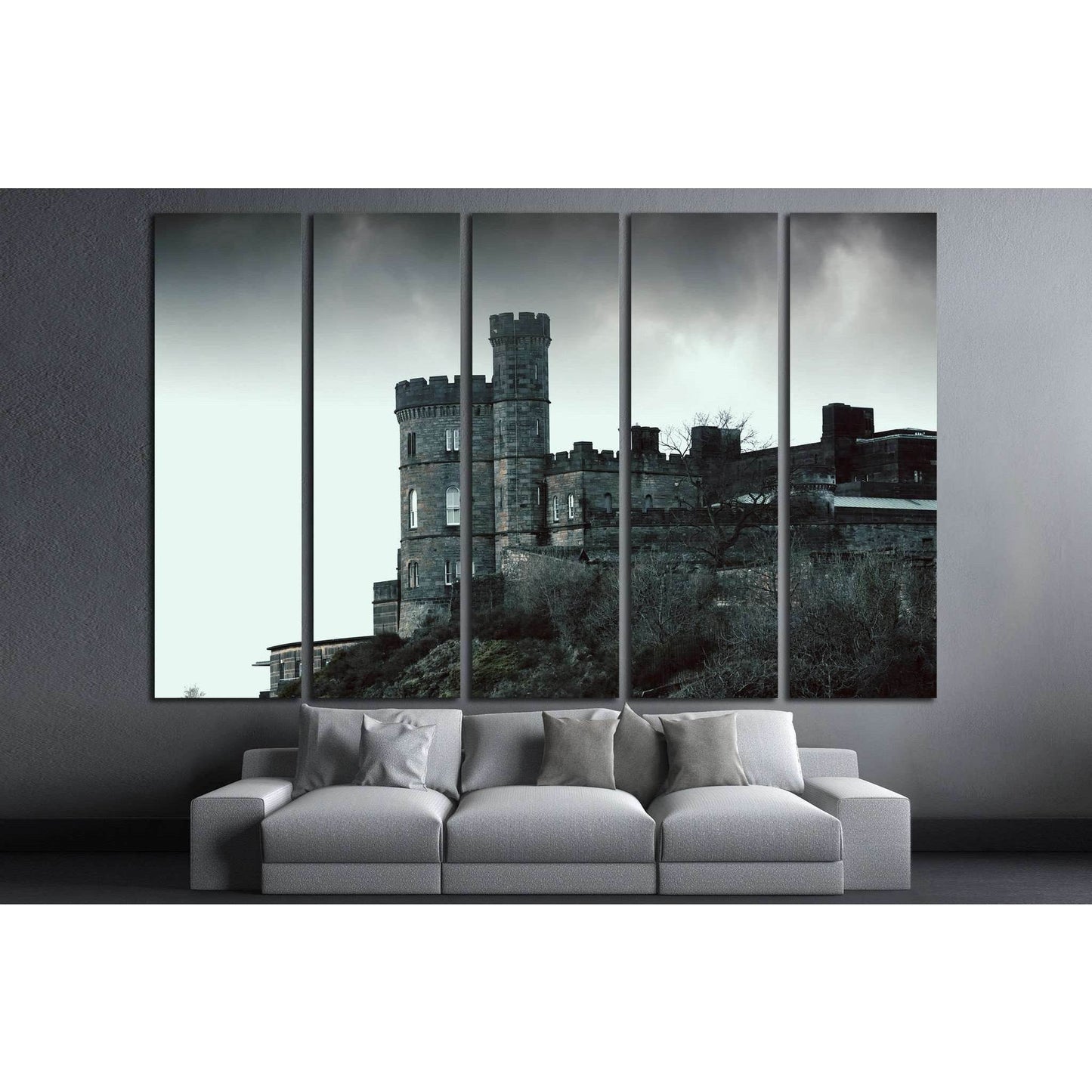 Castle on the rock - horror picture №1801 Ready to Hang Canvas PrintCanvas art arrives ready to hang, with hanging accessories included and no additional framing required. Every canvas print is hand-crafted, made on-demand at our workshop and expertly str