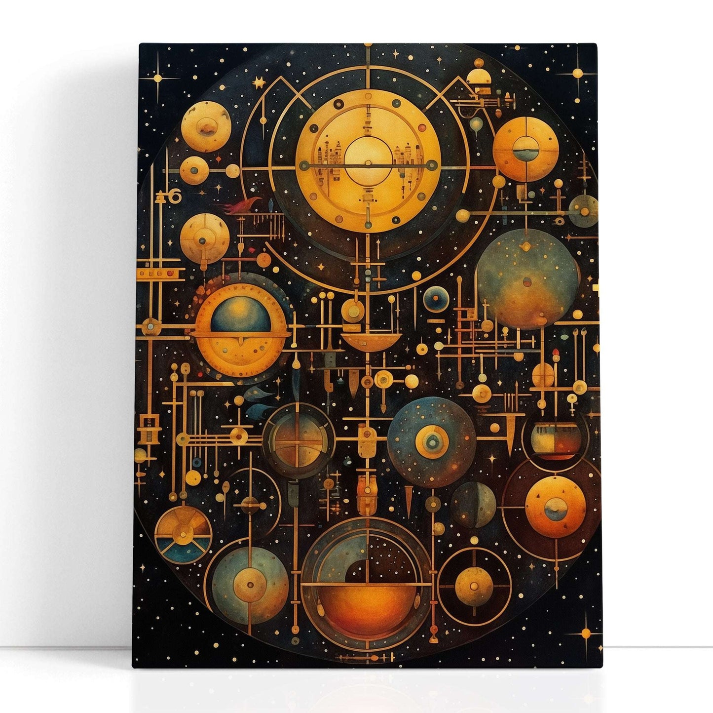 Celestial Mechanics Vintage - Canvas Print - Artoholica Ready to Hang Canvas Print