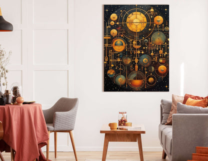 Celestial Mechanics Vintage - Canvas Print - Artoholica Ready to Hang Canvas Print