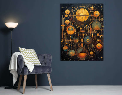 Celestial Mechanics Vintage - Canvas Print - Artoholica Ready to Hang Canvas Print