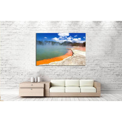 Champagne Pool in Wai-O-Tapu Geothermal Wonderland, Rotorua, New Zealand №2495 Ready to Hang Canvas PrintCanvas art arrives ready to hang, with hanging accessories included and no additional framing required. Every canvas print is hand-crafted, made on-de