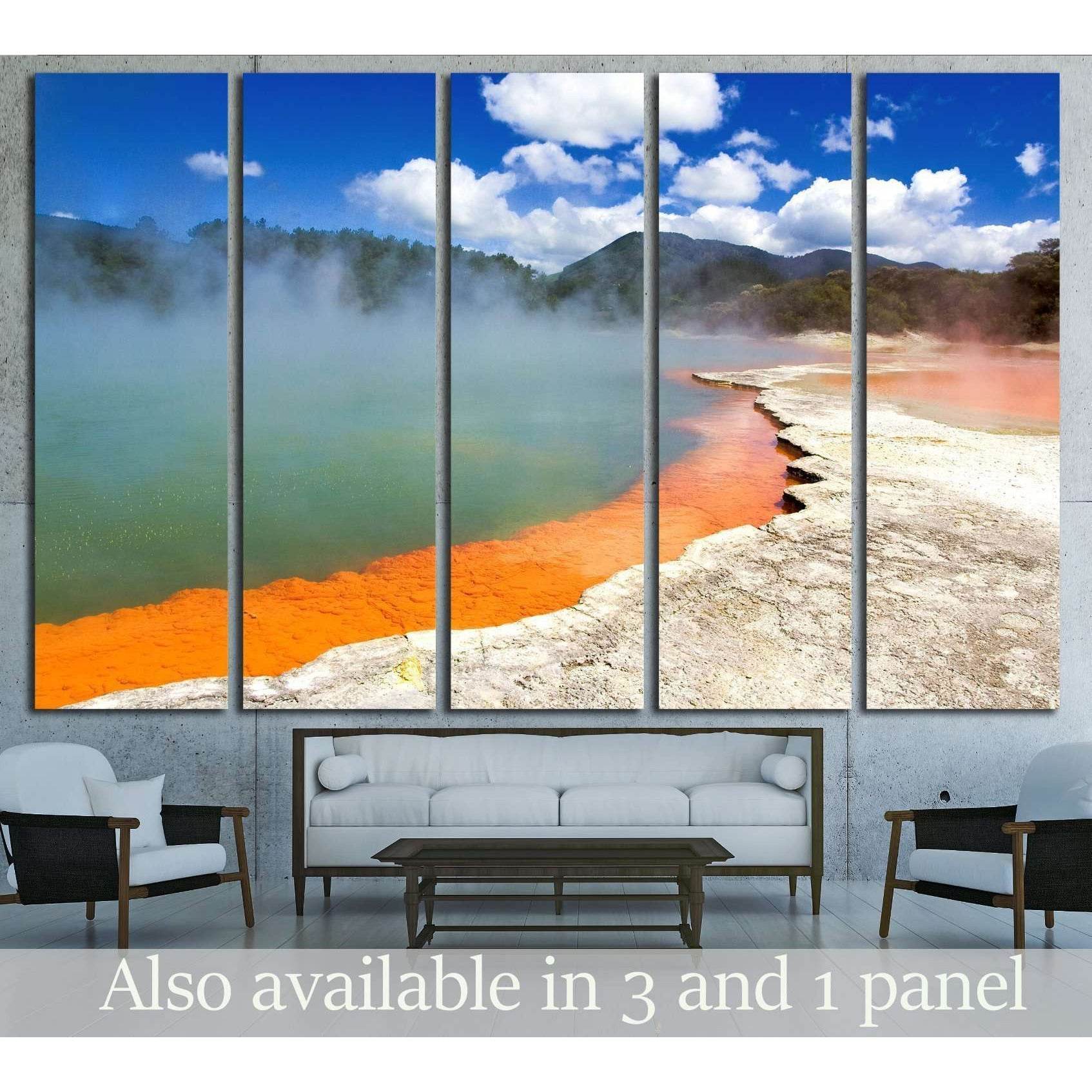 Champagne Pool in Wai-O-Tapu Geothermal Wonderland, Rotorua, New Zealand №2495 Ready to Hang Canvas PrintCanvas art arrives ready to hang, with hanging accessories included and no additional framing required. Every canvas print is hand-crafted, made on-de