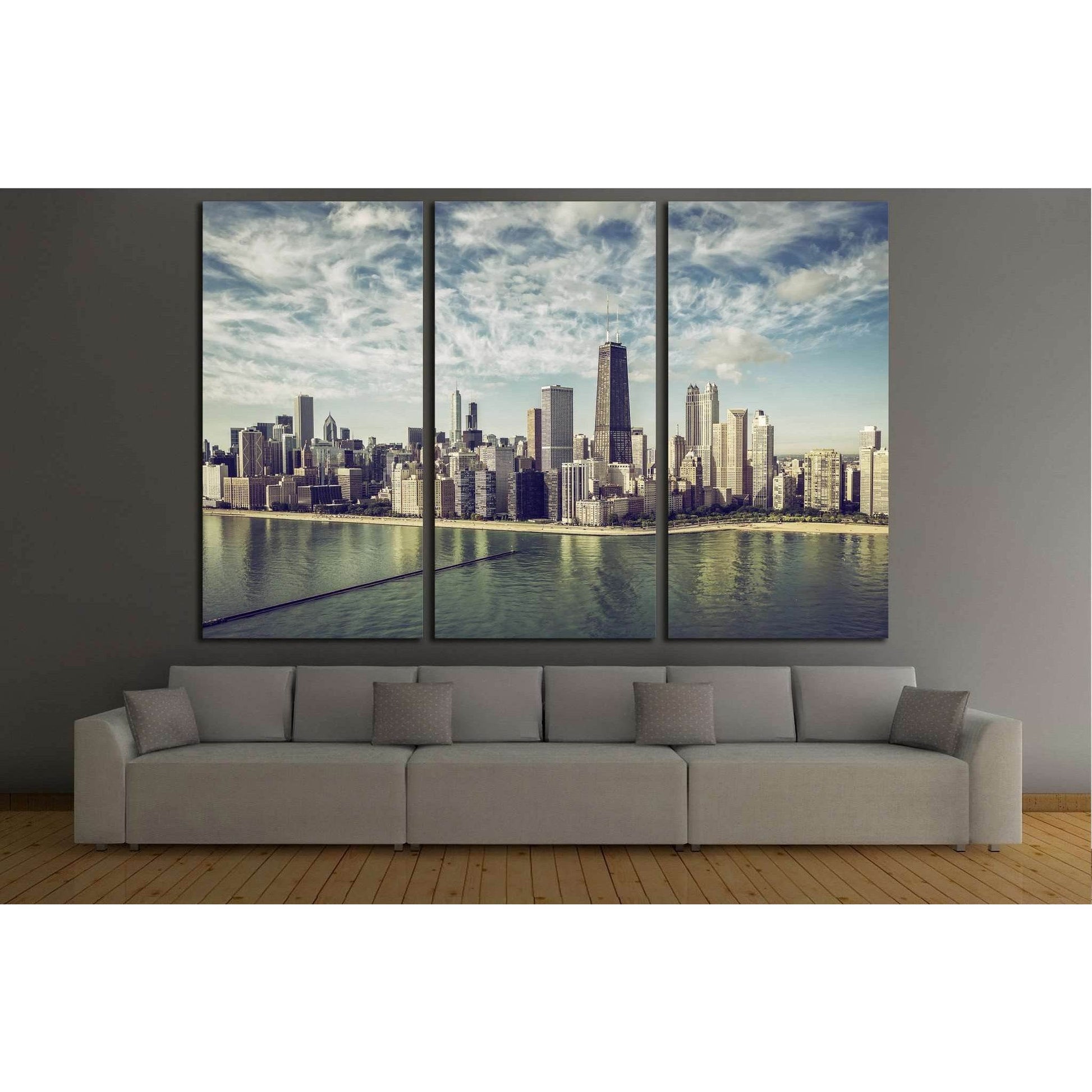 Chicago Cityscape, Illinois №243 Ready to Hang Canvas PrintCanvas art arrives ready to hang, with hanging accessories included and no additional framing required. Every canvas print is hand-crafted, made on-demand at our workshop and expertly stretched ar