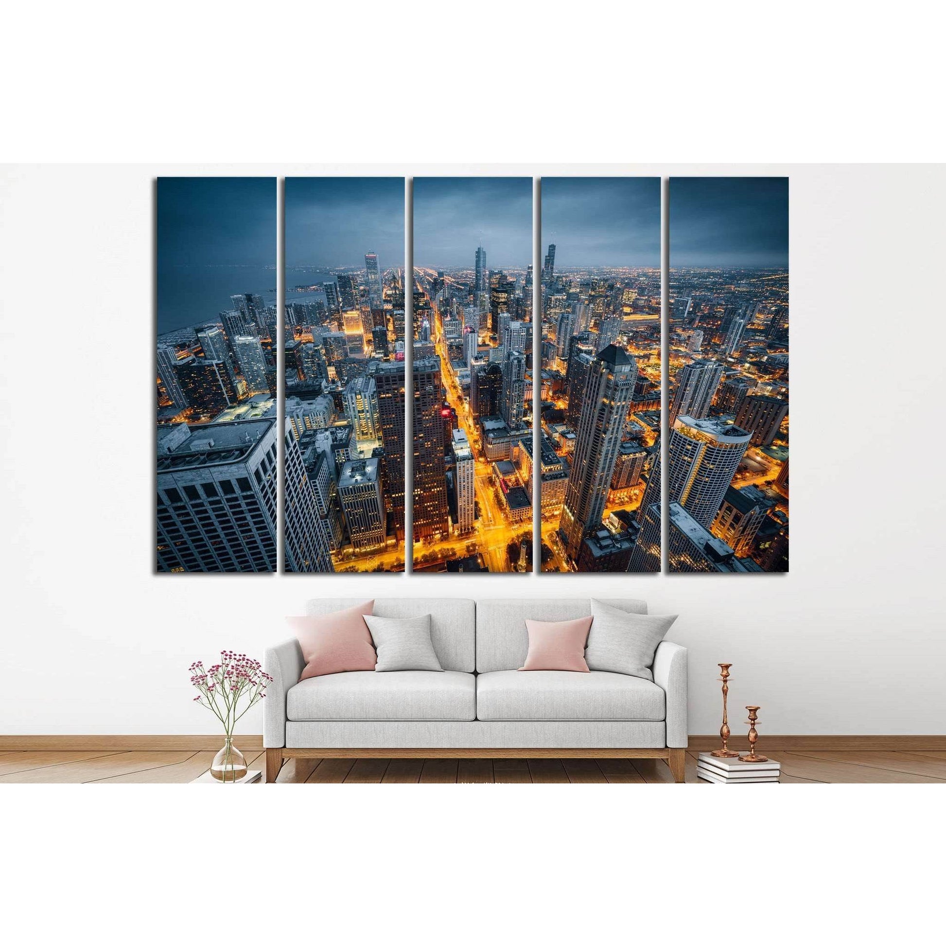 Chicago Cityscape, Illinois №244 Ready to Hang Canvas PrintCanvas art arrives ready to hang, with hanging accessories included and no additional framing required. Every canvas print is hand-crafted, made on-demand at our workshop and expertly stretched ar