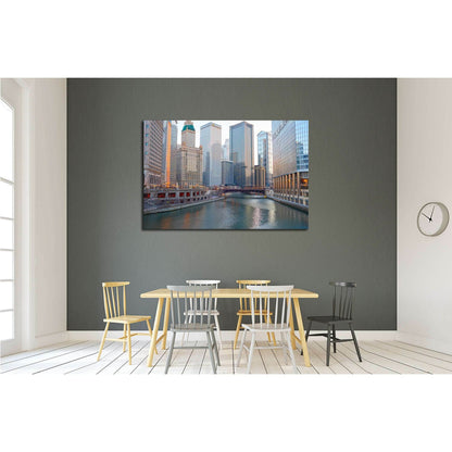 Chicago River at twilight, CIRCA, Chicago, IL №2212 Ready to Hang Canvas PrintCanvas art arrives ready to hang, with hanging accessories included and no additional framing required. Every canvas print is hand-crafted, made on-demand at our workshop and ex