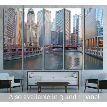 Chicago River at twilight, CIRCA, Chicago, IL №2212 Ready to Hang Canvas PrintCanvas art arrives ready to hang, with hanging accessories included and no additional framing required. Every canvas print is hand-crafted, made on-demand at our workshop and ex