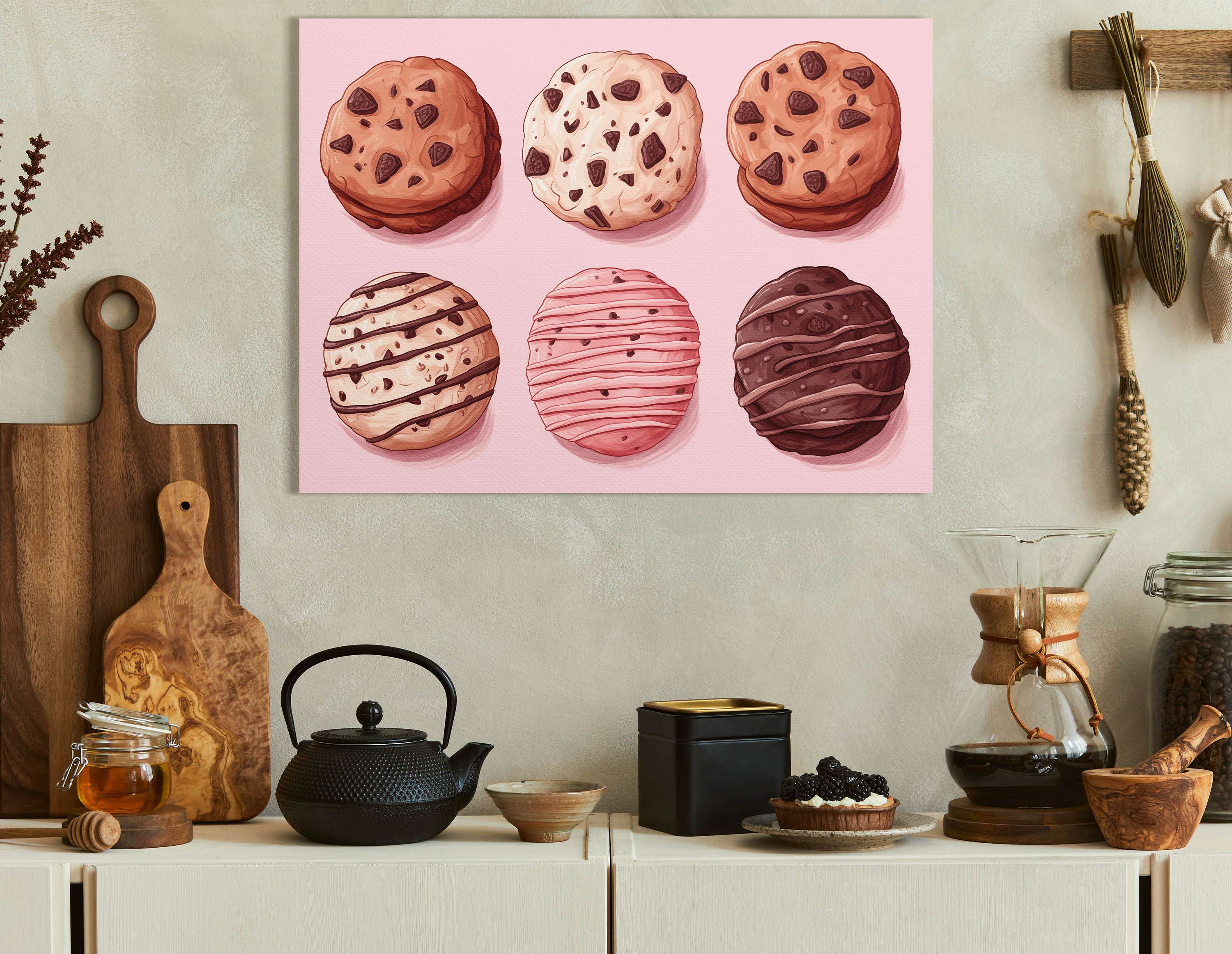 Chocolate Chip Cookie - Canvas Print - Artoholica Ready to Hang Canvas Print