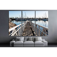 Chula Vista Bayfront park boat launch ramp with boats moored in marina №2105 Ready to Hang Canvas PrintCanvas art arrives ready to hang, with hanging accessories included and no additional framing required. Every canvas print is hand-crafted, made on-dema