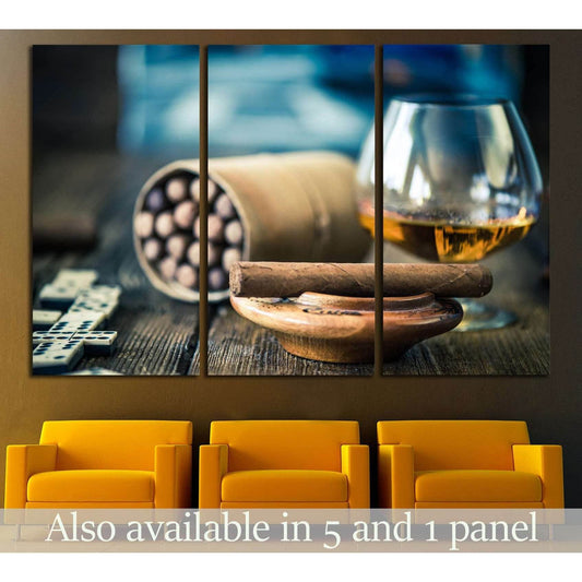 Cigars and Glass №536 Ready to Hang Canvas PrintCanvas art arrives ready to hang, with hanging accessories included and no additional framing required. Every canvas print is hand-crafted, made on-demand at our workshop and expertly stretched around 100% N