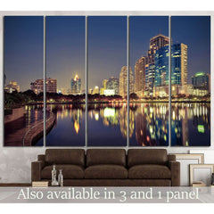 City downtown at night №1026 Ready to Hang Canvas PrintCanvas art arrives ready to hang, with hanging accessories included and no additional framing required. Every canvas print is hand-crafted, made on-demand at our workshop and expertly stretched around