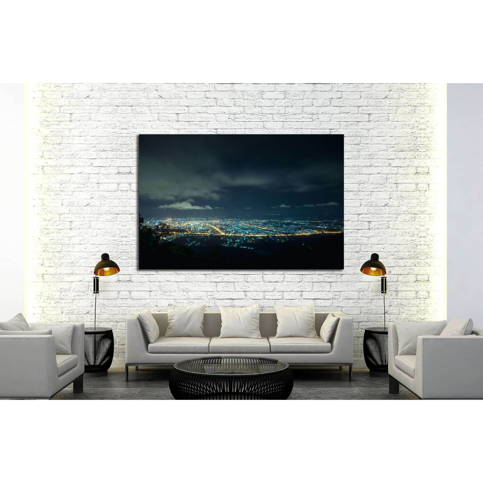 City night from the view point on top of mountain , Hat Yai, Thailand №2189 Ready to Hang Canvas PrintCanvas art arrives ready to hang, with hanging accessories included and no additional framing required. Every canvas print is hand-crafted, made on-deman