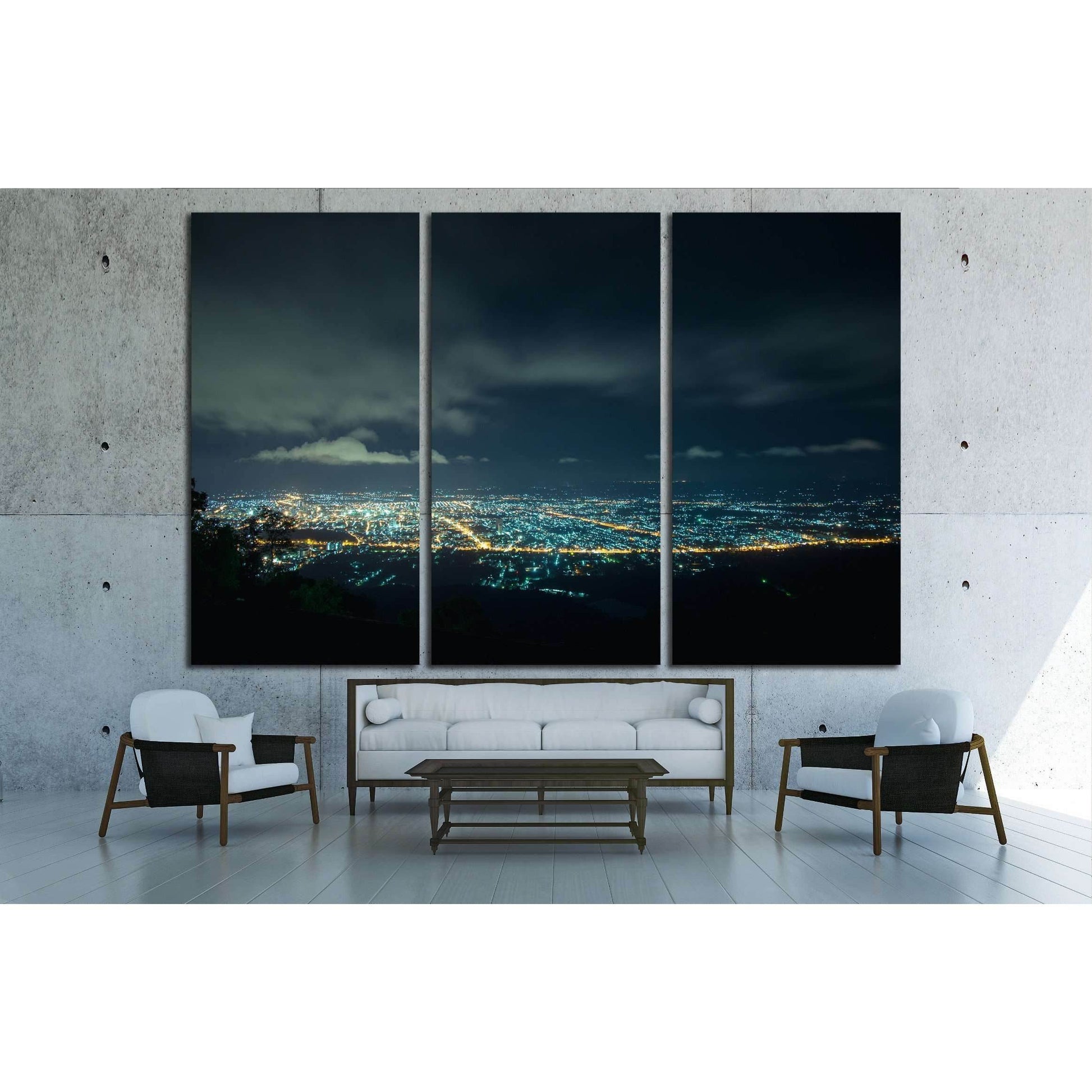 City night from the view point on top of mountain , Hat Yai, Thailand №2189 Ready to Hang Canvas PrintCanvas art arrives ready to hang, with hanging accessories included and no additional framing required. Every canvas print is hand-crafted, made on-deman