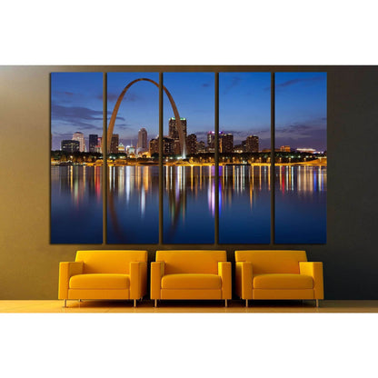 City of St. Louis skyline, Gateway Arch at twilight №2024 Ready to Hang Canvas PrintCanvas art arrives ready to hang, with hanging accessories included and no additional framing required. Every canvas print is hand-crafted, made on-demand at our workshop