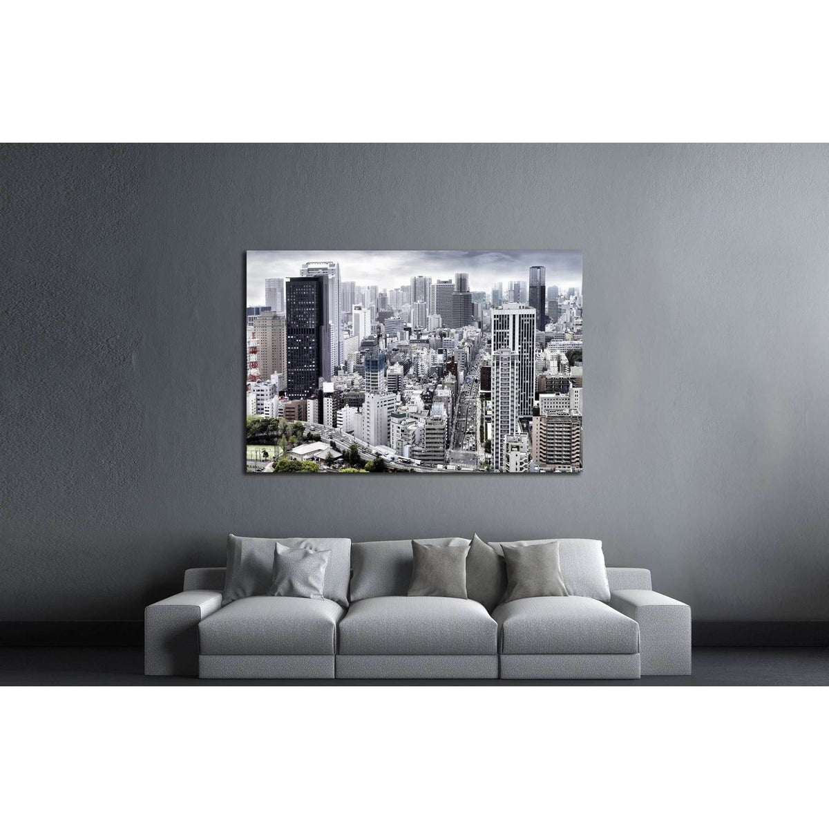 City view of skyscarpers №2608 Ready to Hang Canvas PrintCanvas art arrives ready to hang, with hanging accessories included and no additional framing required. Every canvas print is hand-crafted, made on-demand at our workshop and expertly stretched arou