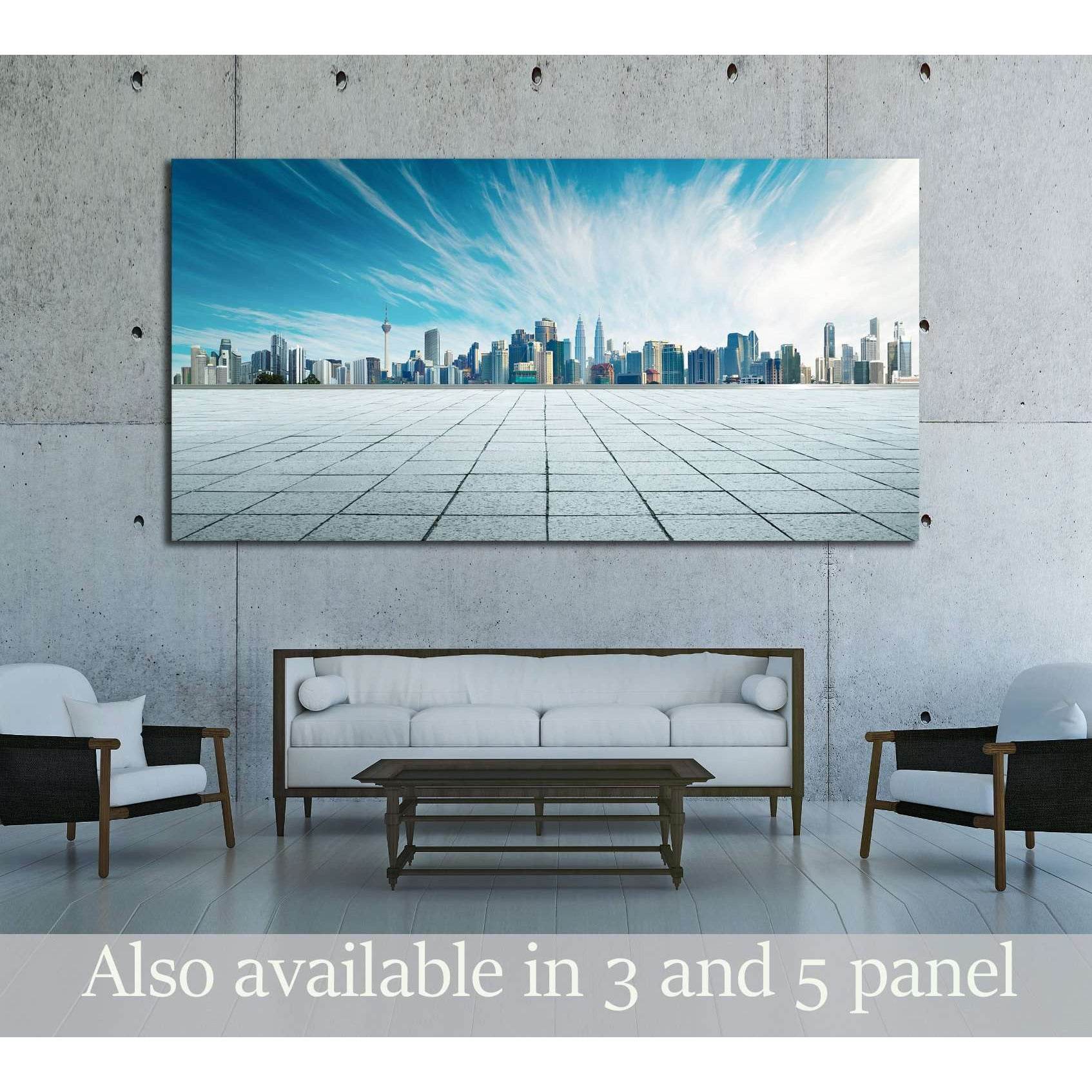 Cityscape and skyline with empty floor №2956 Ready to Hang Canvas PrintCanvas art arrives ready to hang, with hanging accessories included and no additional framing required. Every canvas print is hand-crafted, made on-demand at our workshop and expertly