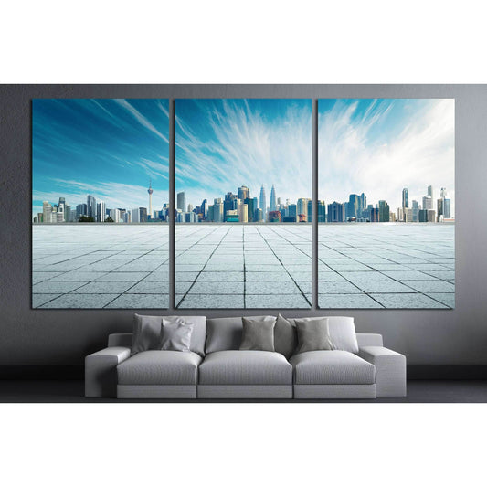 Cityscape and skyline with empty floor №2956 Ready to Hang Canvas PrintCanvas art arrives ready to hang, with hanging accessories included and no additional framing required. Every canvas print is hand-crafted, made on-demand at our workshop and expertly