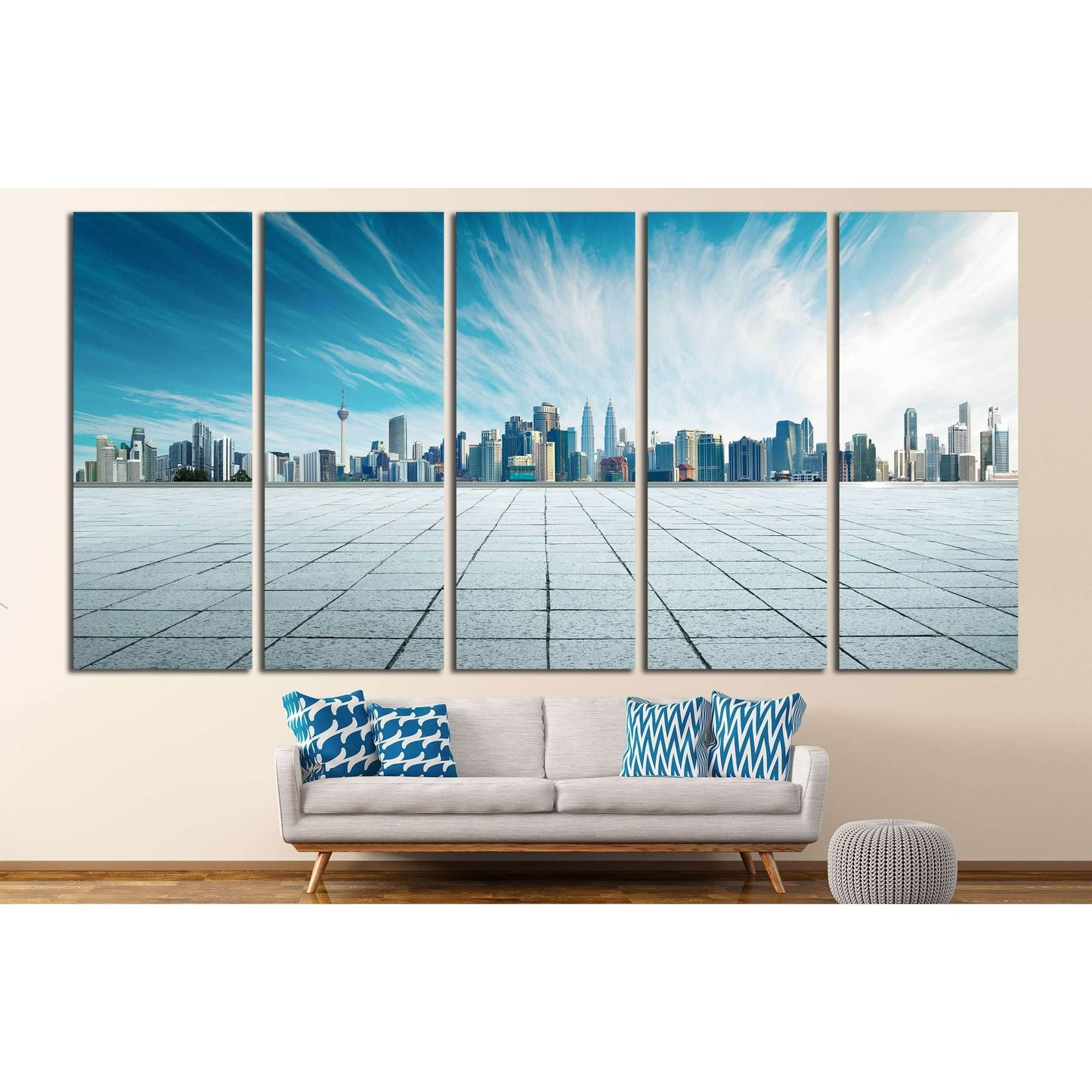 Cityscape and skyline with empty floor №2956 Ready to Hang Canvas PrintCanvas art arrives ready to hang, with hanging accessories included and no additional framing required. Every canvas print is hand-crafted, made on-demand at our workshop and expertly