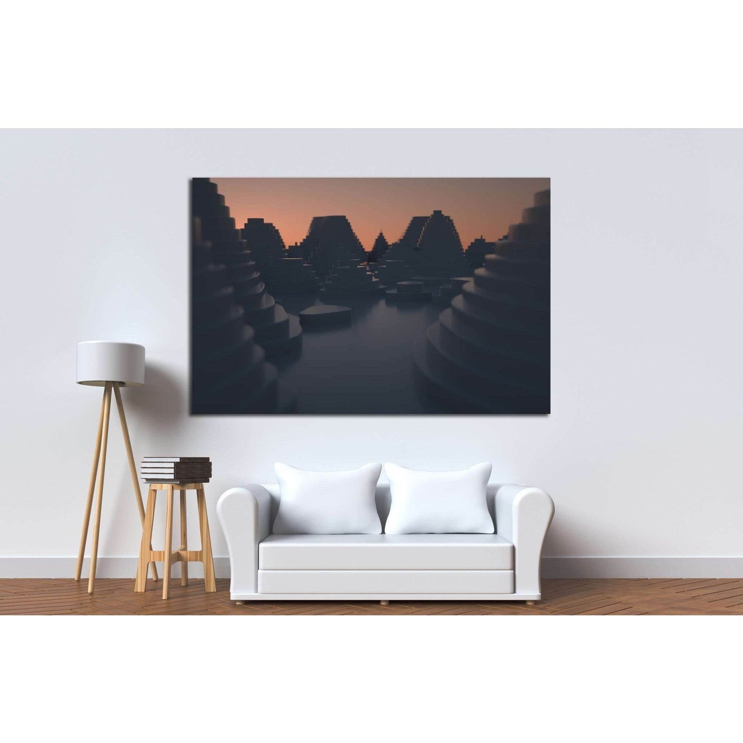 Cityscape at sunset №1605 Ready to Hang Canvas PrintCanvas art arrives ready to hang, with hanging accessories included and no additional framing required. Every canvas print is hand-crafted, made on-demand at our workshop and expertly stretched around 10