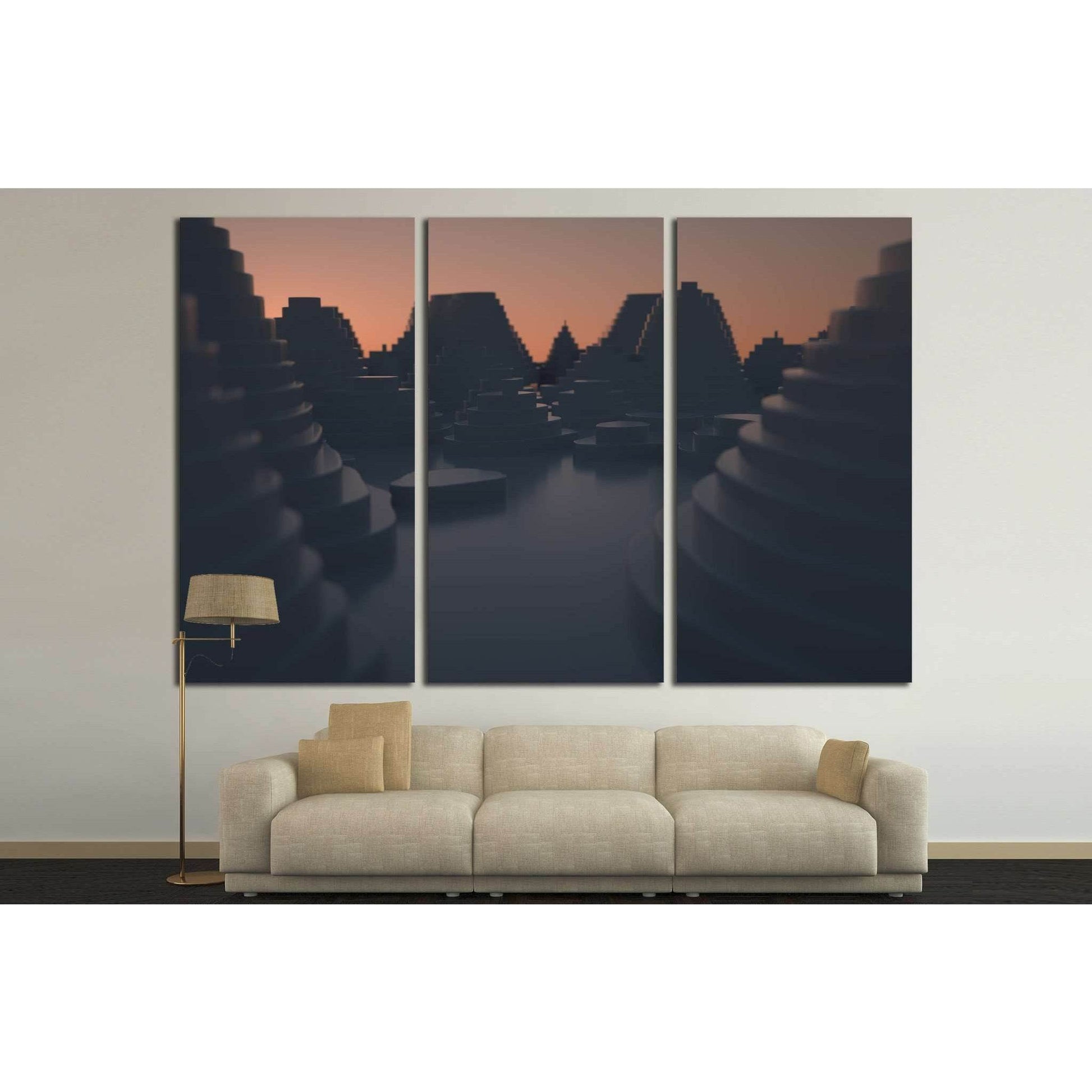 Cityscape at sunset №1605 Ready to Hang Canvas PrintCanvas art arrives ready to hang, with hanging accessories included and no additional framing required. Every canvas print is hand-crafted, made on-demand at our workshop and expertly stretched around 10