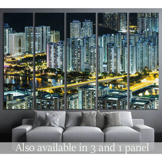 Cityscape in Hong Kong at night №1123 Ready to Hang Canvas PrintCanvas art arrives ready to hang, with hanging accessories included and no additional framing required. Every canvas print is hand-crafted, made on-demand at our workshop and expertly stretch