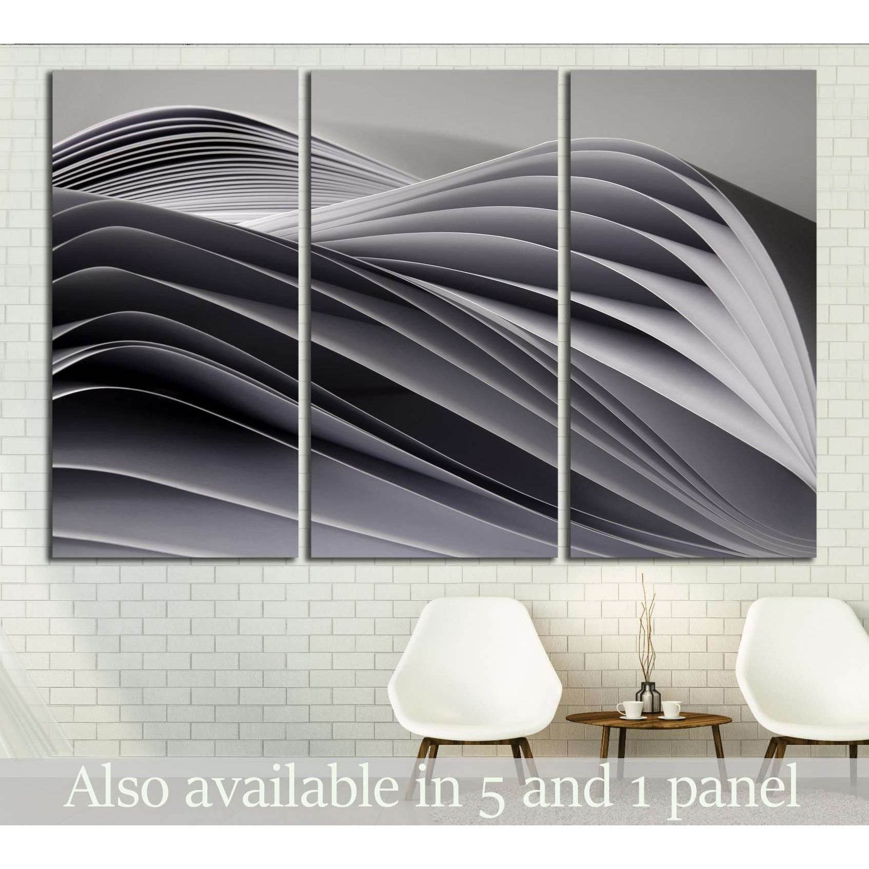 Close up textured abstracted beauty ocean-liked clean empty pages isolated in studio №2531 Ready to Hang Canvas PrintCanvas art arrives ready to hang, with hanging accessories included and no additional framing required. Every canvas print is hand-crafted