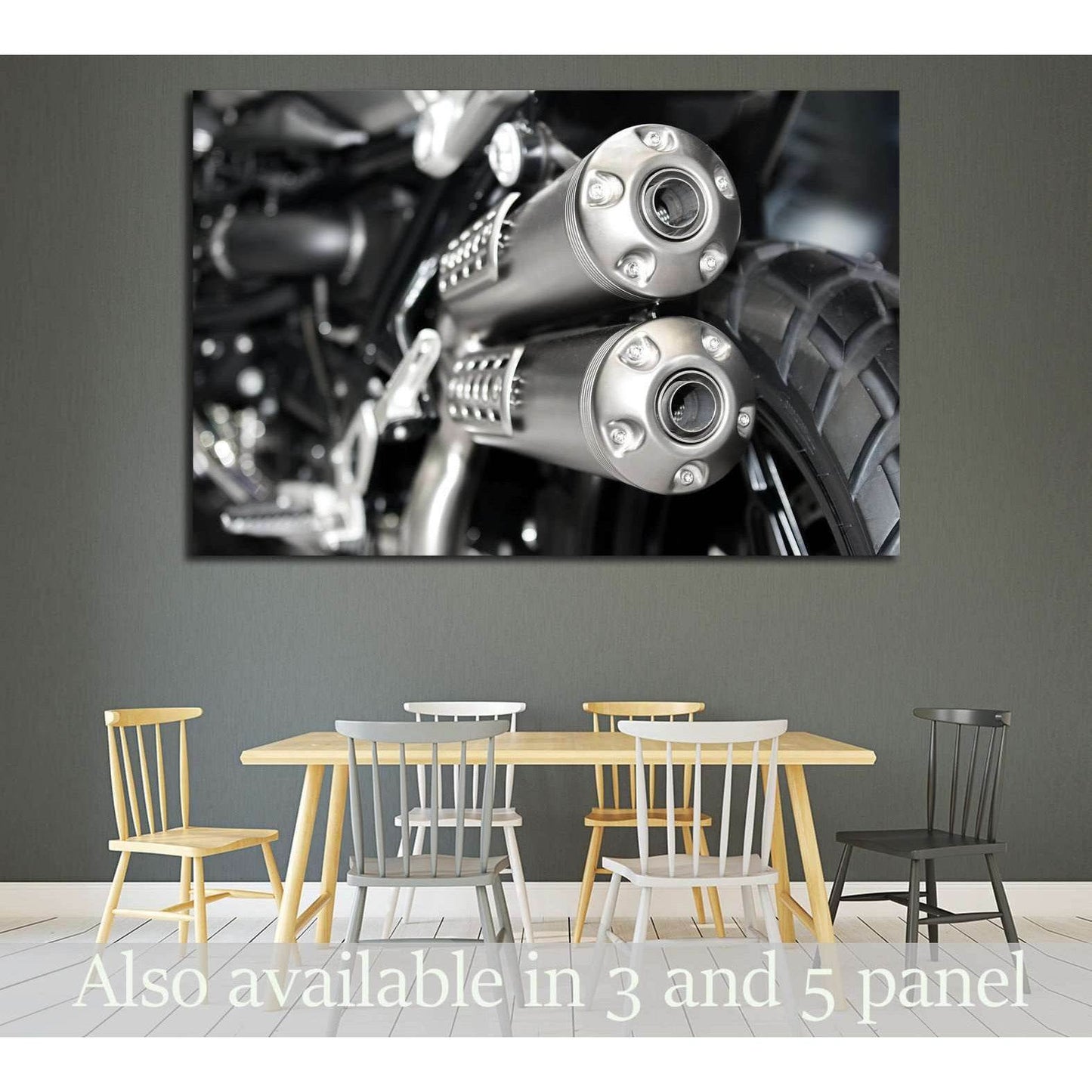 Closeup of exhaust or intake of racing motorcycle №1887 Ready to Hang Canvas PrintCanvas art arrives ready to hang, with hanging accessories included and no additional framing required. Every canvas print is hand-crafted, made on-demand at our workshop an