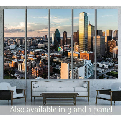 Clouds float across the sky in the setting sun of downtown Dallas, DALLAS, CIRCA №2208 Ready to Hang Canvas PrintCanvas art arrives ready to hang, with hanging accessories included and no additional framing required. Every canvas print is hand-crafted, ma