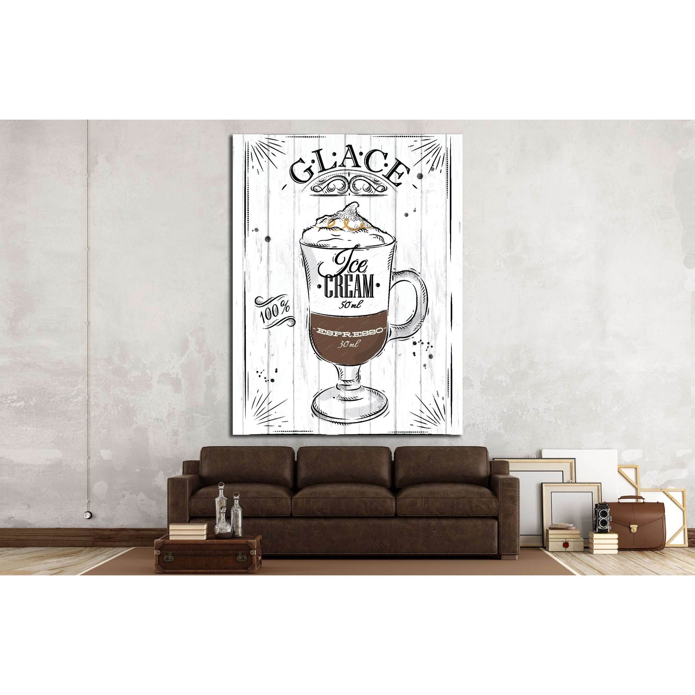 cofe. ice cofe. espresso №4580 Ready to Hang Canvas PrintCanvas art arrives ready to hang, with hanging accessories included and no additional framing required. Every canvas print is hand-crafted, made on-demand at our workshop and expertly stretched arou