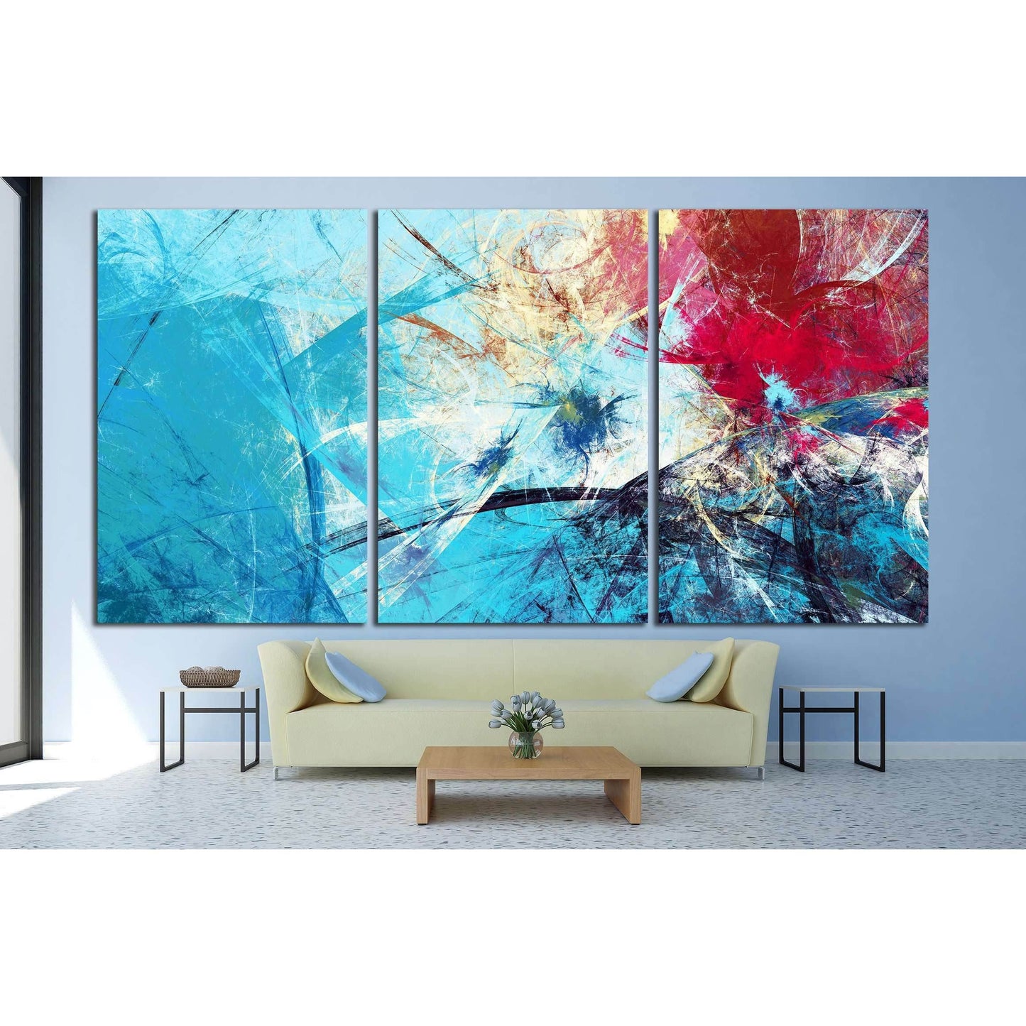 Cold blue winter pattern with lighting effect №2560 Ready to Hang Canvas PrintCanvas art arrives ready to hang, with hanging accessories included and no additional framing required. Every canvas print is hand-crafted, made on-demand at our workshop and ex