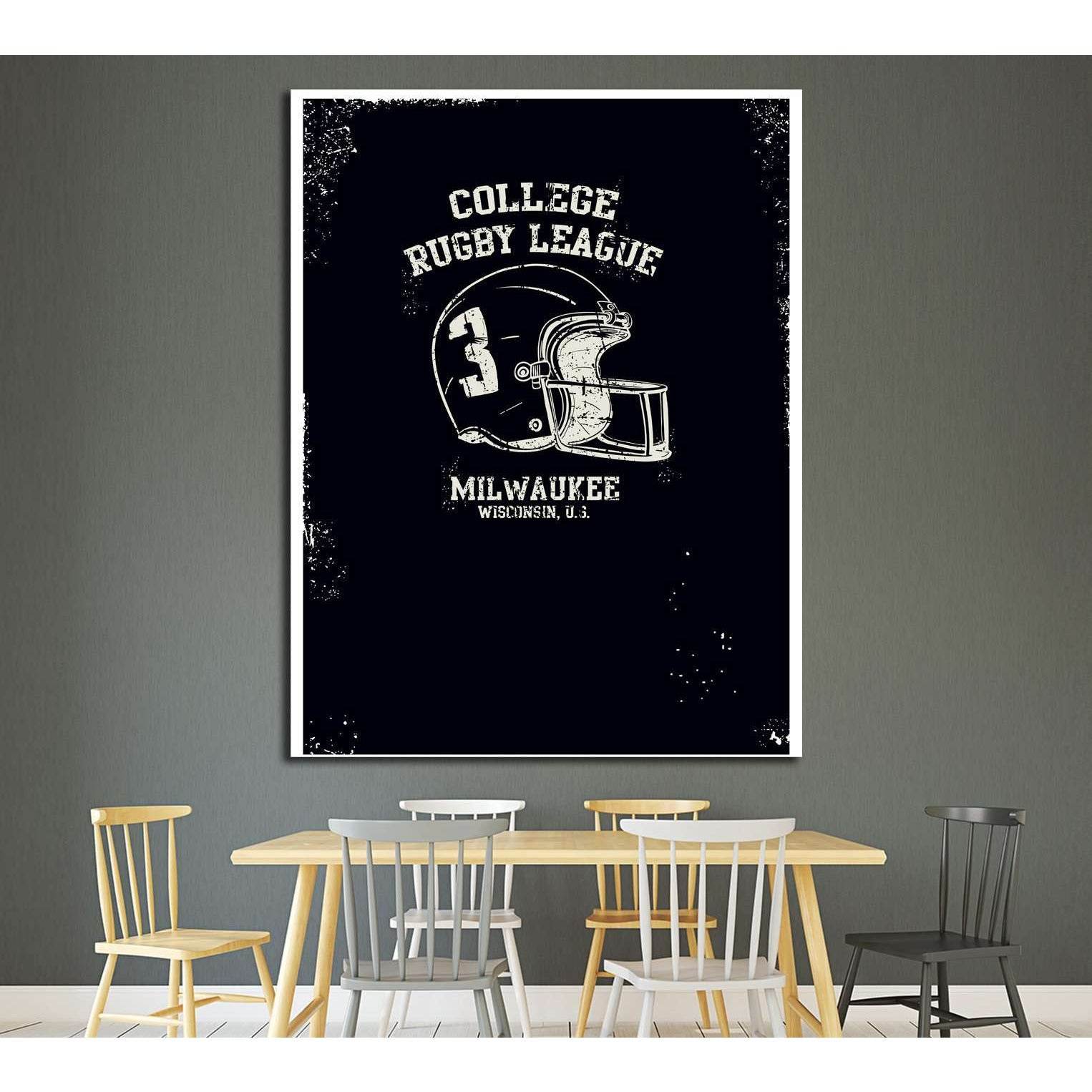 college rugby league milwauke №4593 Ready to Hang Canvas PrintCanvas art arrives ready to hang, with hanging accessories included and no additional framing required. Every canvas print is hand-crafted, made on-demand at our workshop and expertly stretched