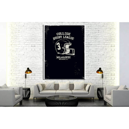 college rugby league milwauke №4593 Ready to Hang Canvas PrintCanvas art arrives ready to hang, with hanging accessories included and no additional framing required. Every canvas print is hand-crafted, made on-demand at our workshop and expertly stretched