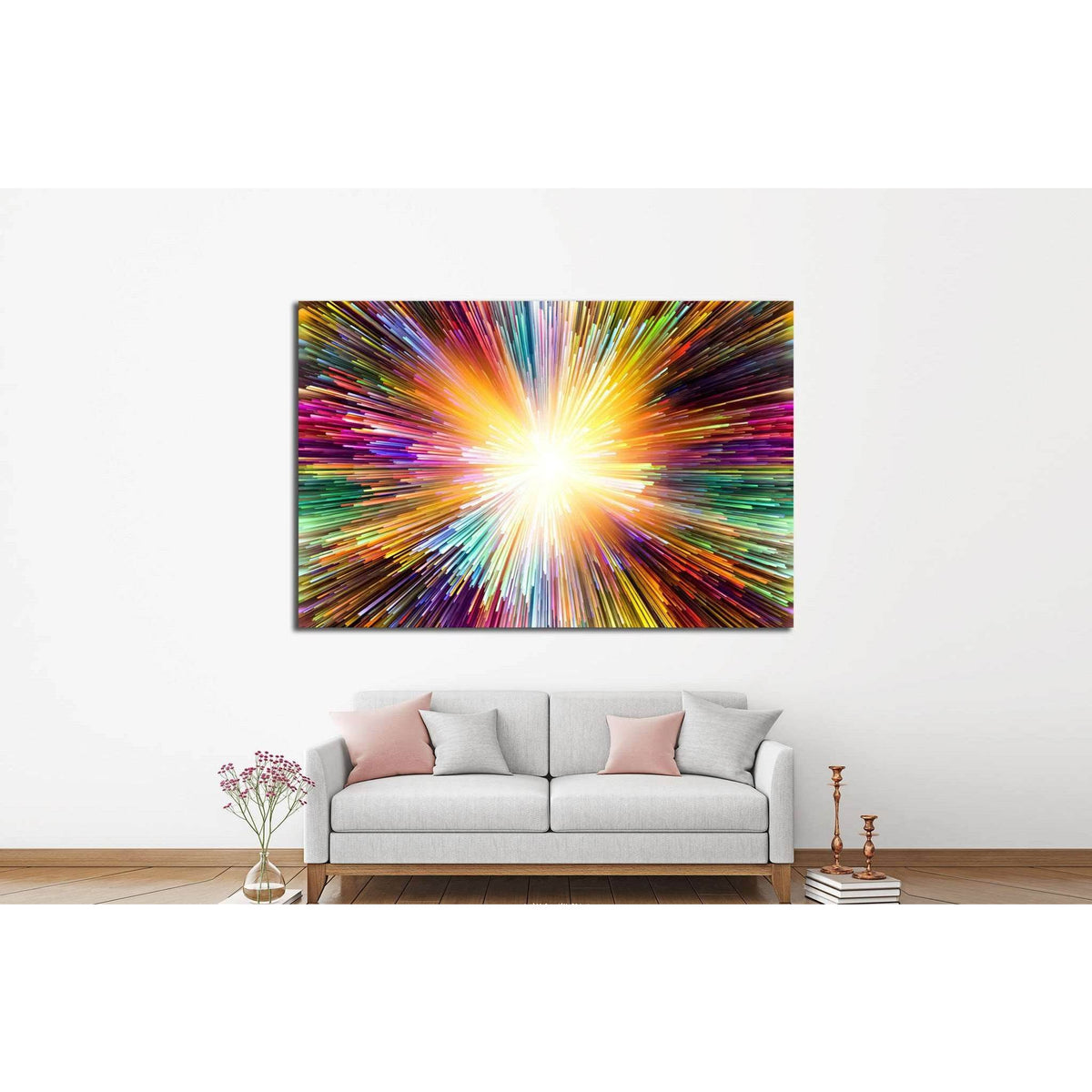 Color Explosion №1057 Ready to Hang Canvas PrintCanvas art arrives ready to hang, with hanging accessories included and no additional framing required. Every canvas print is hand-crafted, made on-demand at our workshop and expertly stretched around 100% N