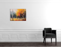 Colorful Autumn Birch Forest - Canvas Print - Artoholica Ready to Hang Canvas Print