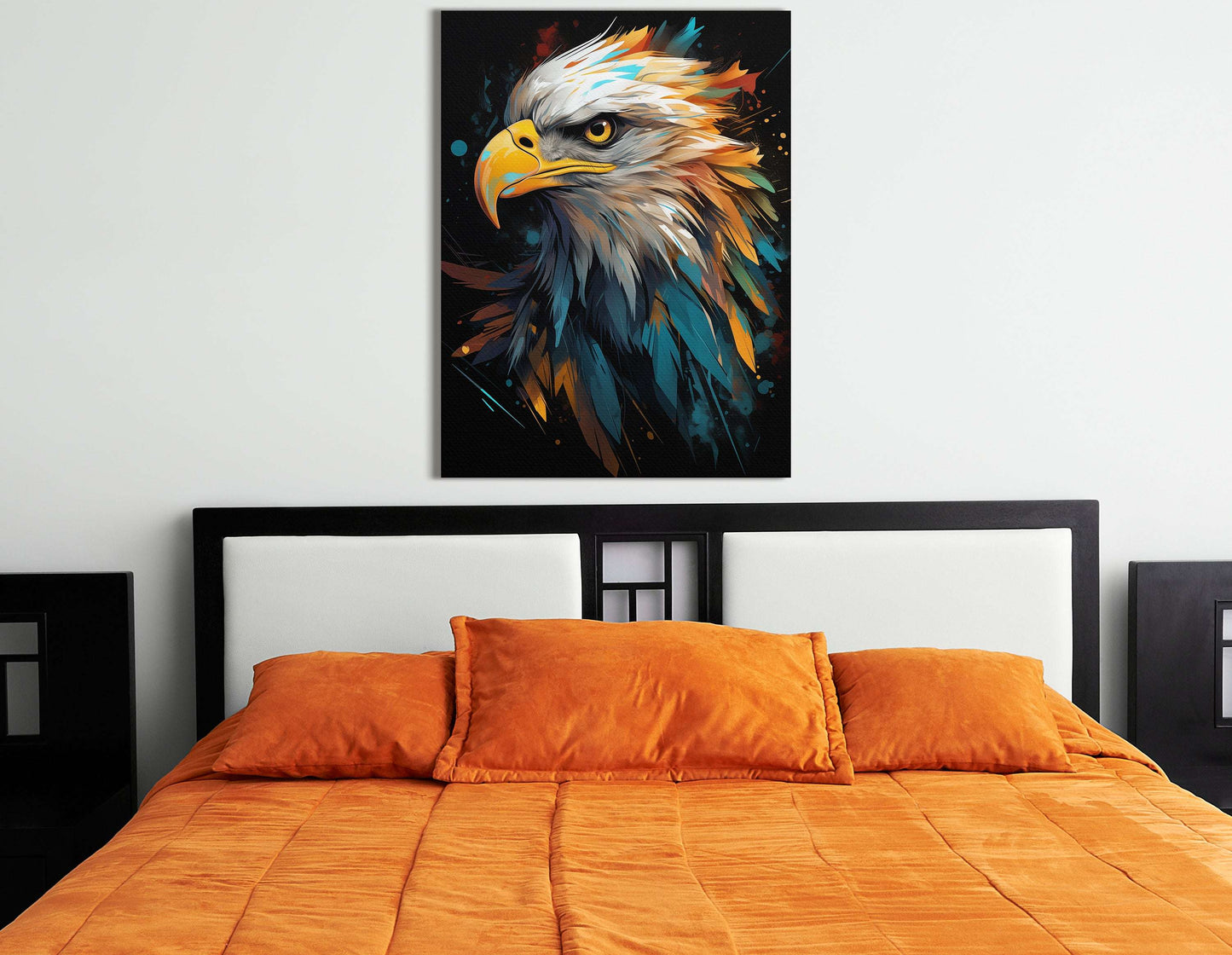 Colorful Eagle Portrait - Canvas Print - Artoholica Ready to Hang Canvas Print