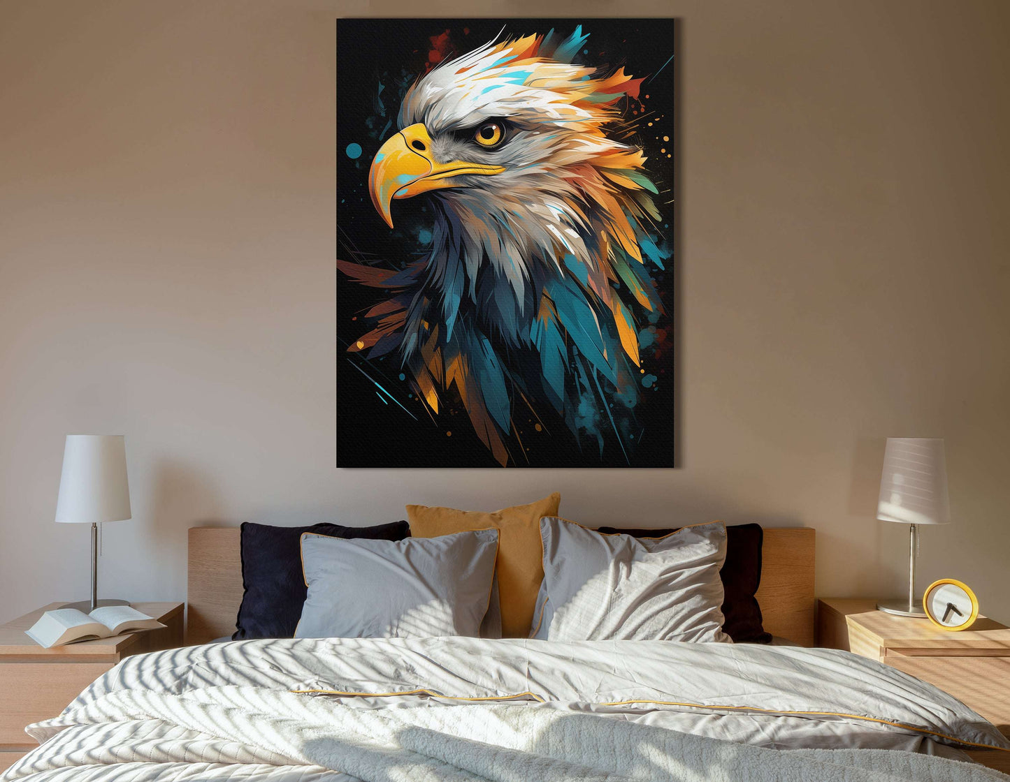 Colorful Eagle Portrait - Canvas Print - Artoholica Ready to Hang Canvas Print