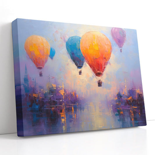 Colorful Hot Air Balloons Over Cappadocia - Canvas Print - Artoholica Ready to Hang Canvas Print