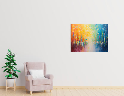 Colorful, Light-Filled Landscape - Canvas Print - Artoholica Ready to Hang Canvas Print