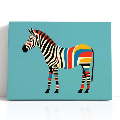 Colorful Zebra Stripe - Canvas Print - Artoholica Ready to Hang Canvas Print