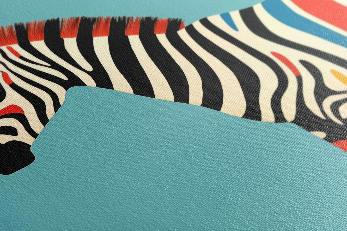 Colorful Zebra Stripe - Canvas Print - Artoholica Ready to Hang Canvas Print