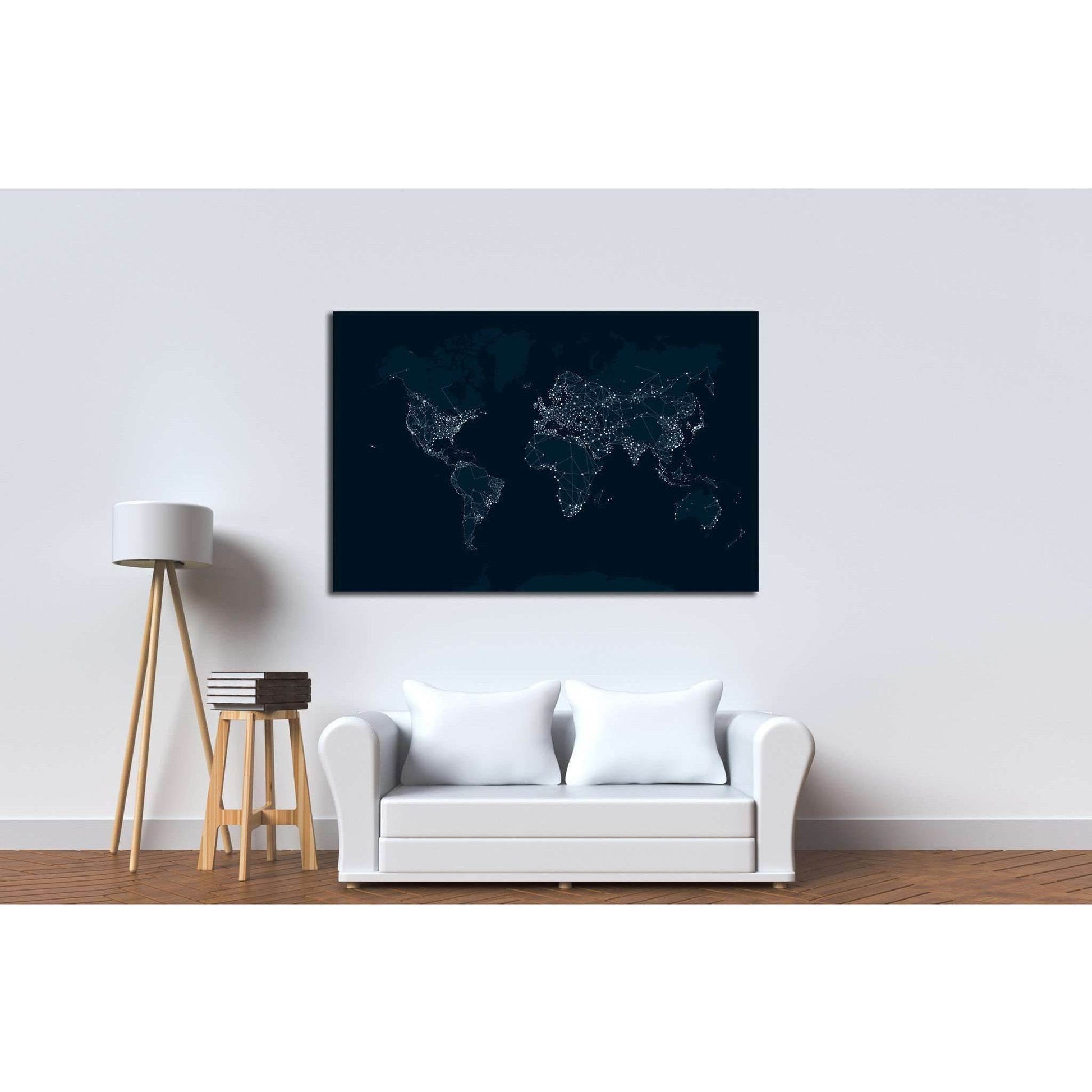 Communications network map of the world №1931 Ready to Hang Canvas PrintCanvas art arrives ready to hang, with hanging accessories included and no additional framing required. Every canvas print is hand-crafted, made on-demand at our workshop and expertly