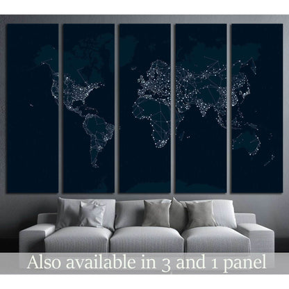 Communications network map of the world №1931 Ready to Hang Canvas PrintCanvas art arrives ready to hang, with hanging accessories included and no additional framing required. Every canvas print is hand-crafted, made on-demand at our workshop and expertly