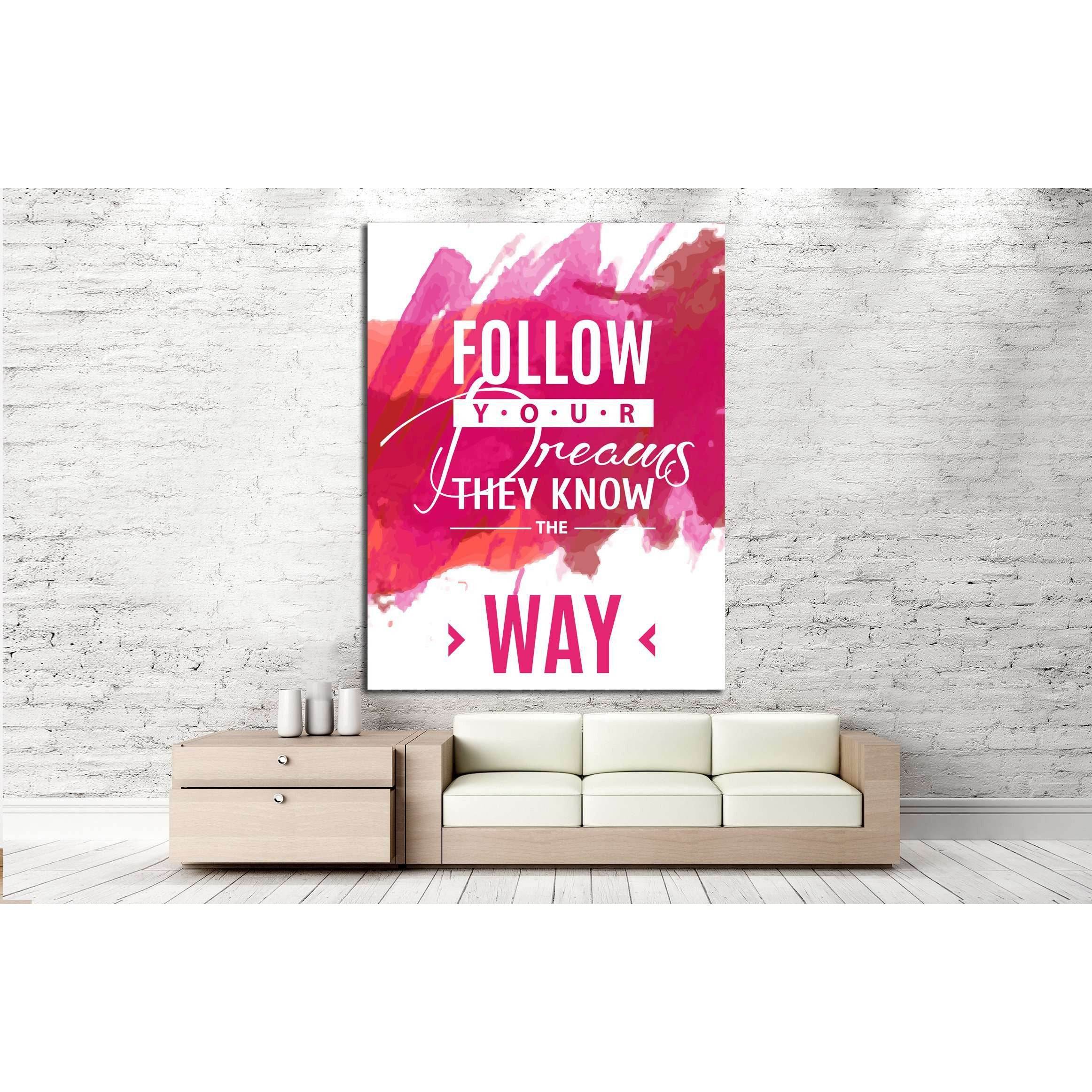 Copy of Vintage canvas with motivation quote on red pink abstract watercolor background №4557 Ready to Hang Canvas PrintCanvas art arrives ready to hang, with hanging accessories included and no additional framing required. Every canvas print is hand-craf
