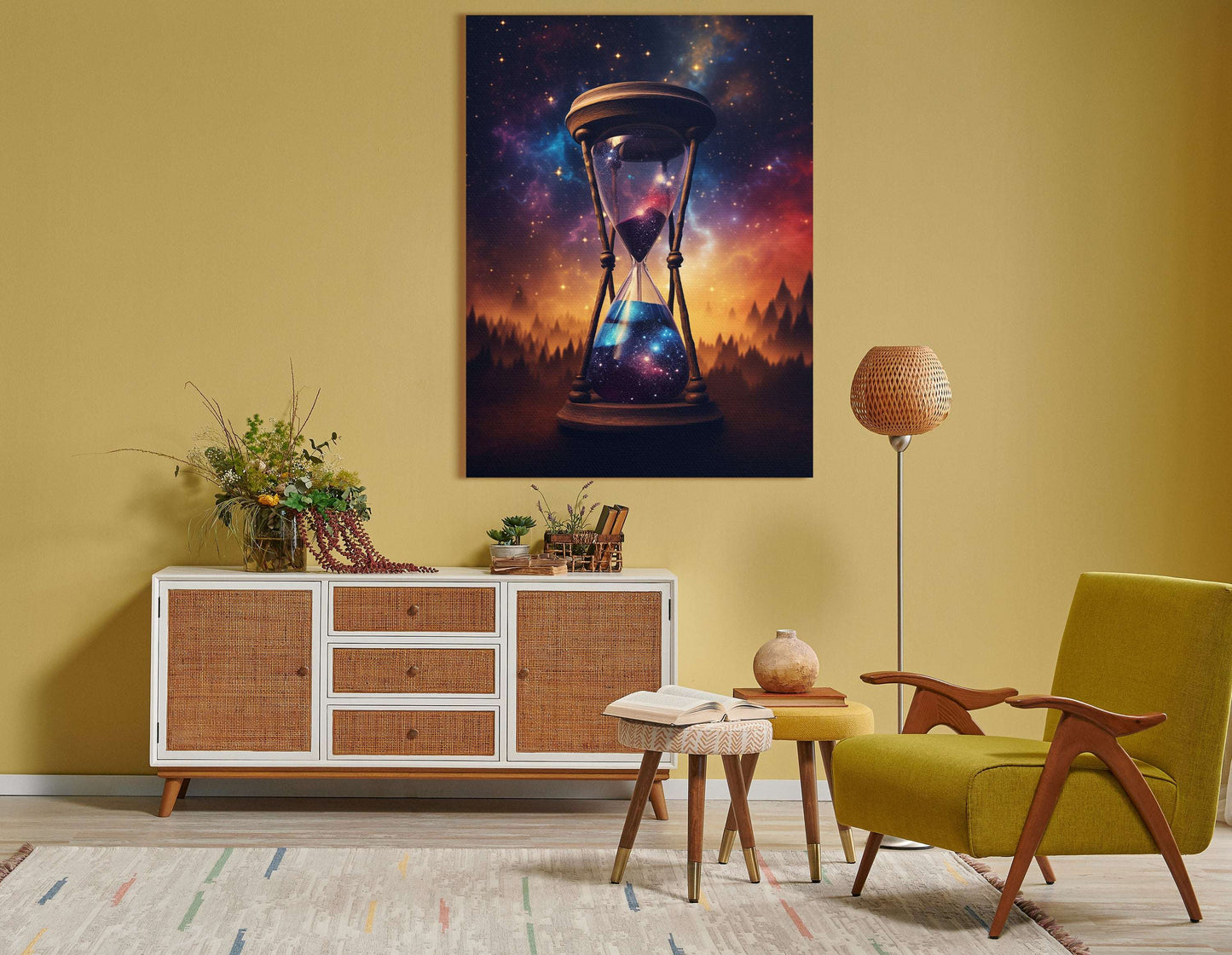 Cosmic Hourglass - Canvas Print - Artoholica Ready to Hang Canvas Print