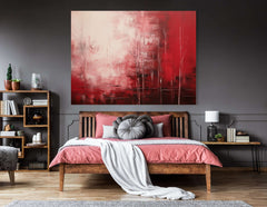 Crimson Landscape with Barren Trees - Canvas Print - Artoholica Ready to Hang Canvas Print