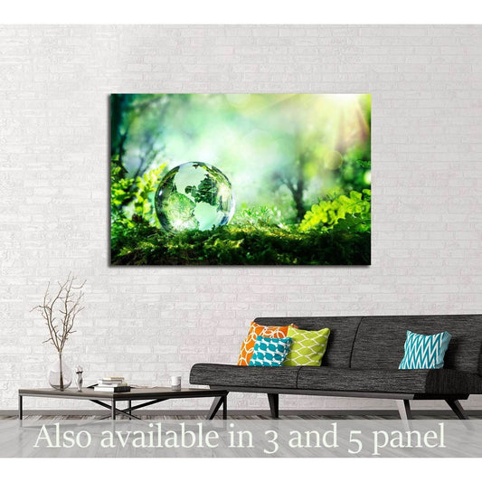 crystal globe resting on moss in a forest - environment concept №2546 Ready to Hang Canvas PrintCanvas art arrives ready to hang, with hanging accessories included and no additional framing required. Every canvas print is hand-crafted, made on-demand at o